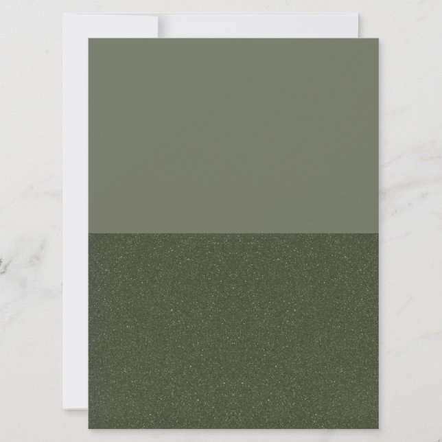 Invitation bicolore vert mousse moderne – Personna (Devant)