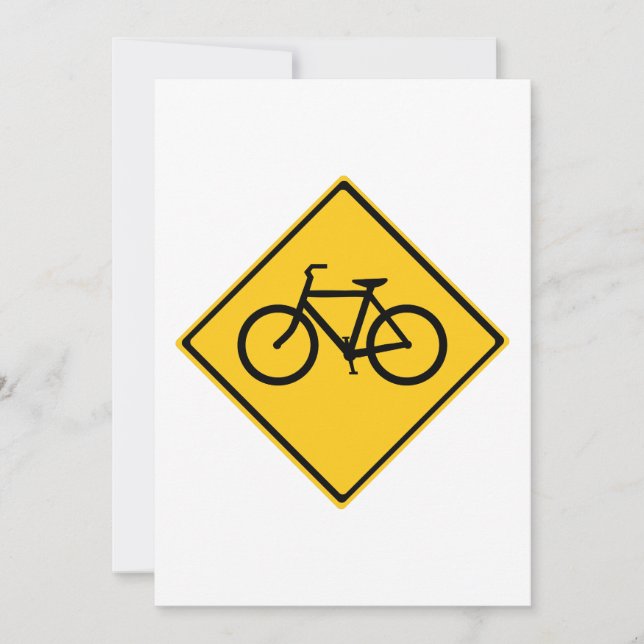 Invitation Bicyclette pour panneau routier (Devant)