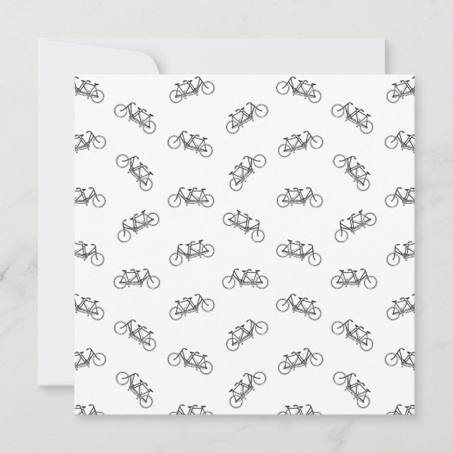 Invitation Bicyclette vintage tandem deux places bicyclette C (Devant)