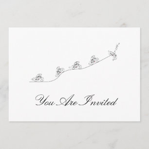 Invitation Bicycliste en train de franchir la colline