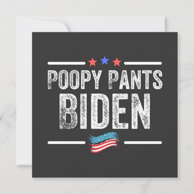 Invitation Biden Culotte Fécale (Devant)