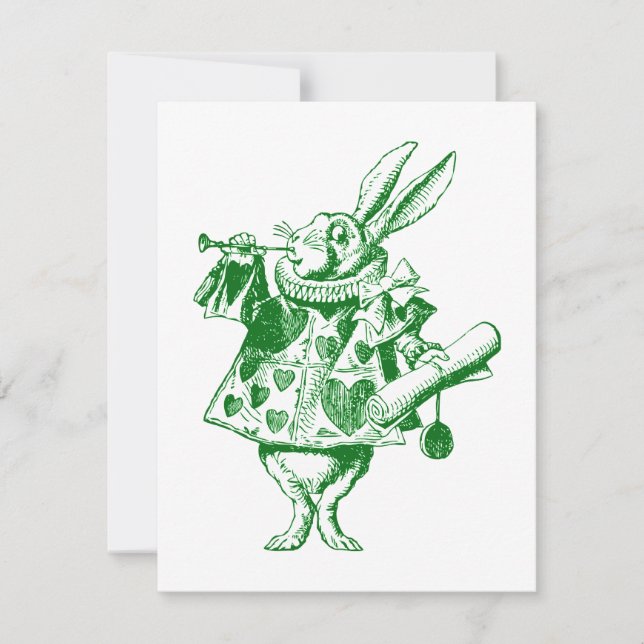 Invitation Bidon du Prom Vert du Héraut du Lapin Blanc (Devant)