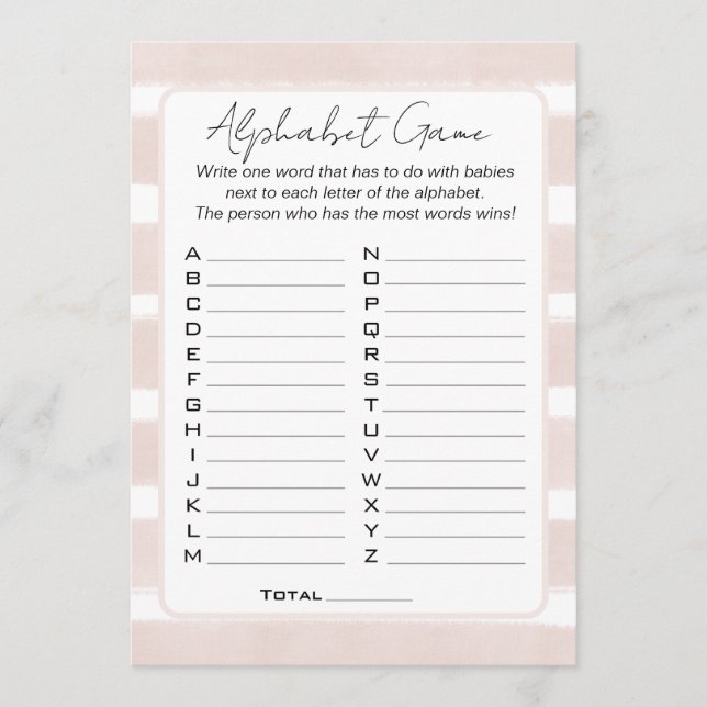 Invitation Bientôt de nouveau ensemble Baby Shower Jeu de l'a (Devant)
