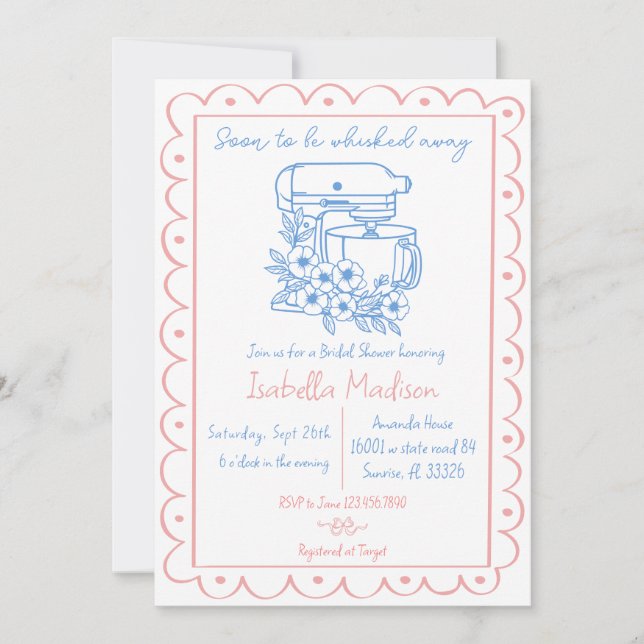 Invitation Bientôt être fouetté hors main Fête des mariées ti (Devant)