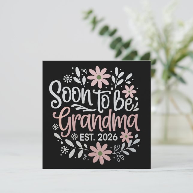 Invitation Bientôt Grand-mère est 2026 Annonce de Grossesse (Debout devant)