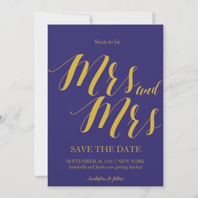 Invitation Bientôt Mesdames et Mesdames Lesbiennes Sauvegarde (Devant)