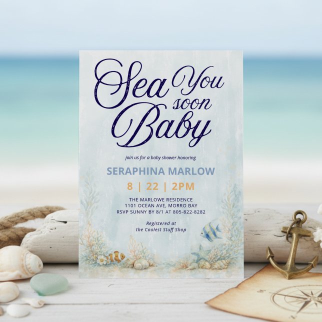 Invitation Bientôt sous les mers Baby Shower (Créateur téléchargé)