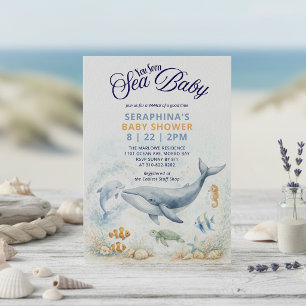 Invitation Bientôt sous les mers Baby Shower