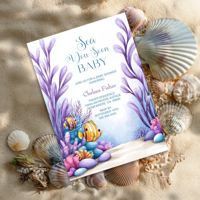 Invitation Bientôt sous l'océan Baby Shower (Créateur téléchargé)