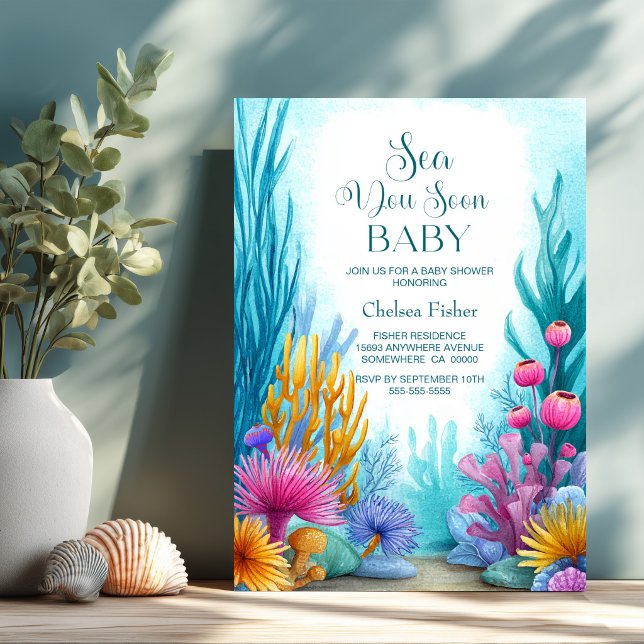 Invitation Bientôt sous l'océan Baby Shower (Créateur téléchargé)
