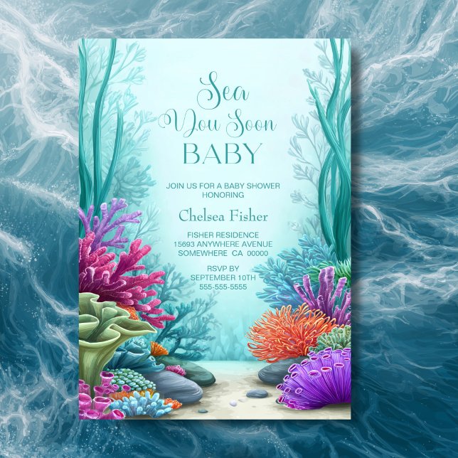 Invitation Bientôt sous l'océan Baby Shower (Créateur téléchargé)