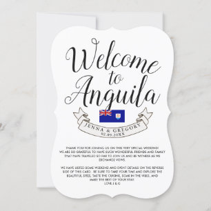 Invitation Bienvenue à Anguilla Cadeau de mariage de destin
