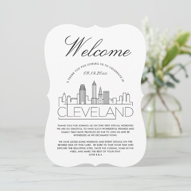 Invitation Bienvenue à Cleveland | Détails des invités Invita (Debout devant)