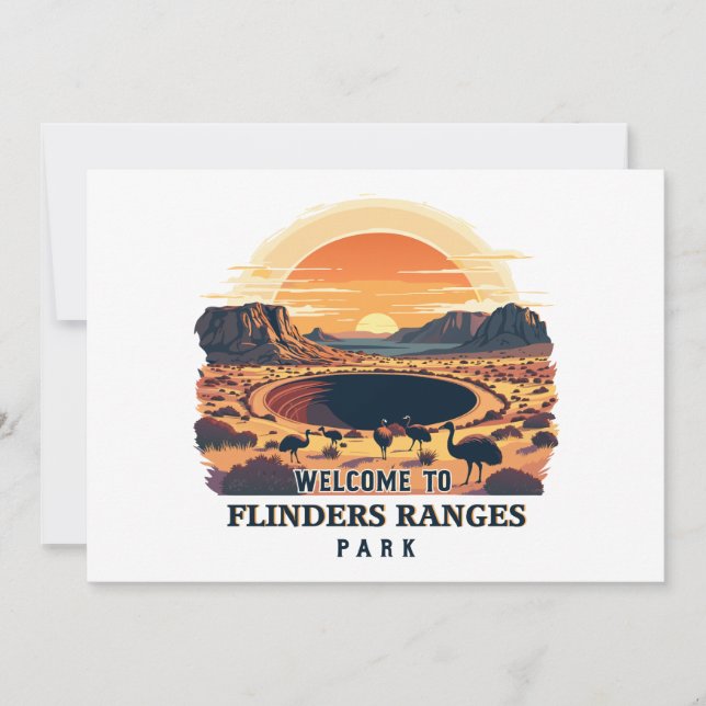 Invitation Bienvenue à Flinders Ranges National Australien (Devant)