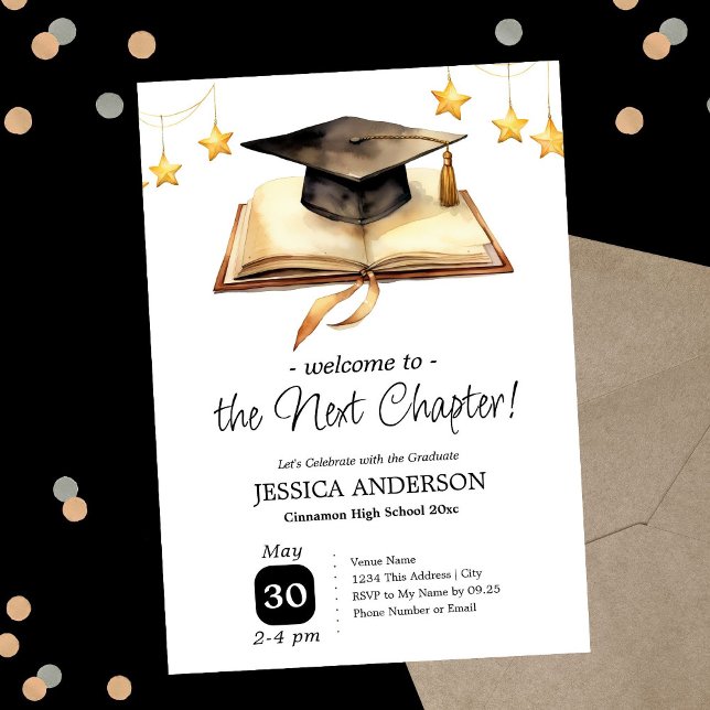 Invitation Bienvenue à la fête de remise des diplômes du proc (Créateur téléchargé)