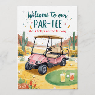 Invitation Bienvenue à la maison du golfeur POUR Golfeur Ariz