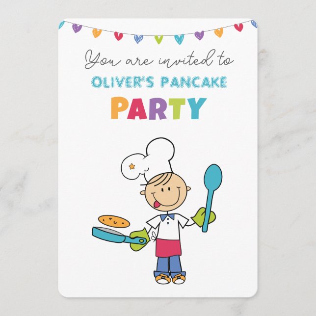Invitation Bienvenue à l'invitation à la soirée crêpes (Devant)