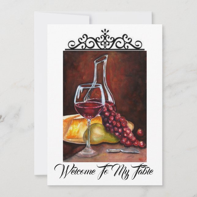Invitation - Bienvenue à ma table (Devant)