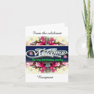 Invitation Bienvenue à mon anniversaire