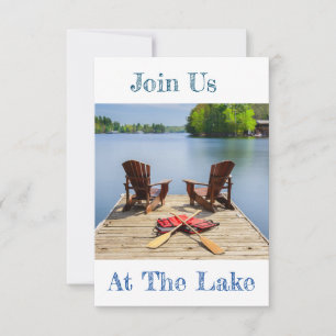 INVITATION BIENVENUE "À NOTRE MAISON DU LAC" HOUSEWARMING INV