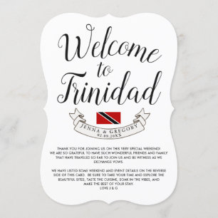 Invitation Bienvenue à Trinidad   Cadeau de mariage de destin