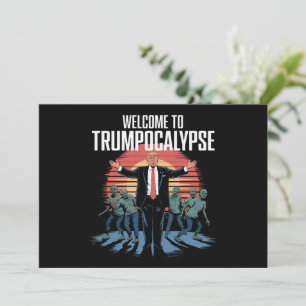 Invitation Bienvenue à Trump-ocalypse Funny Trump Halloween