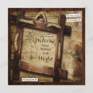 Invitation Bienvenue au Baby shower mondial