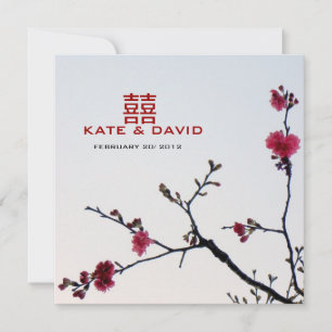 Invitation Bienvenue au printemps/Sakura oriental