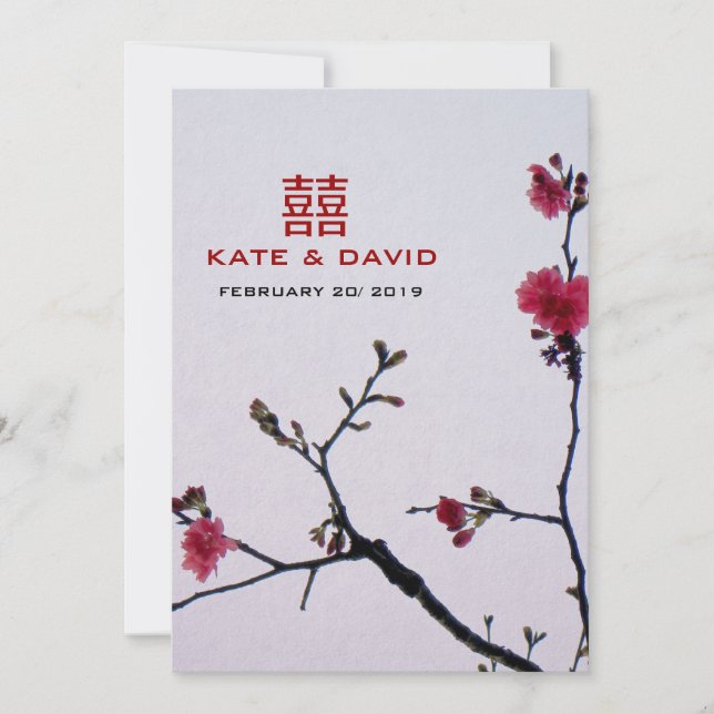 Invitation Bienvenue au printemps/Sakura oriental (Devant)