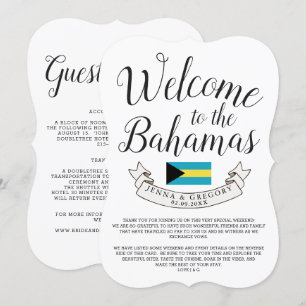 Invitation Bienvenue aux Bahamas   Mariage sur mesure