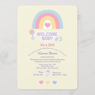 Invitation Bienvenue Baby Sprinkle Douche