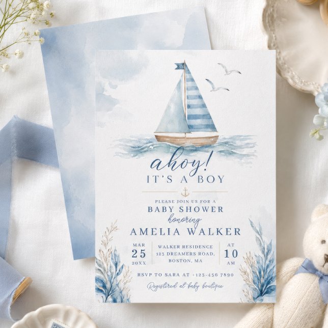 Invitation Bienvenue C'est un garçon Baby Shower (Créateur téléchargé)