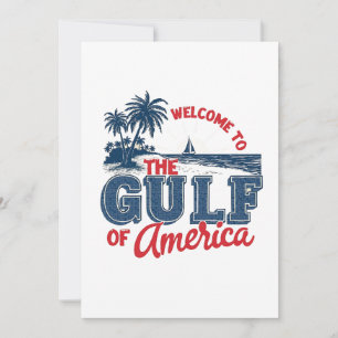 Invitation Bienvenue dans le Golfe d'Amérique Immigrant Mexic