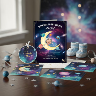 Invitation Bienvenue dans le Monde, Petite Étoile – Nouveau B