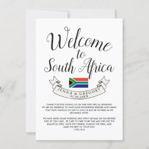 Invitation Bienvenue en Afrique du Sud   Mariage de destinati