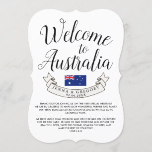 Invitation Bienvenue en Australie   Mariage sur Destination P