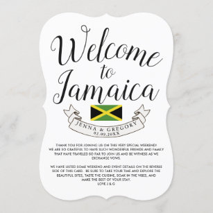 Invitation Bienvenue en Jamaïque   Personnalisation du mariag