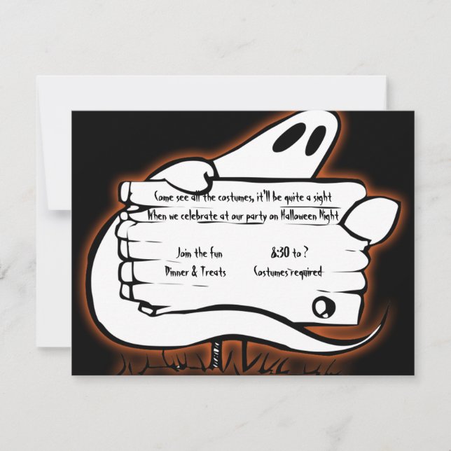 Invitation Bienvenue Ghoost sur l'invitation de Black Hallowe (Devant)