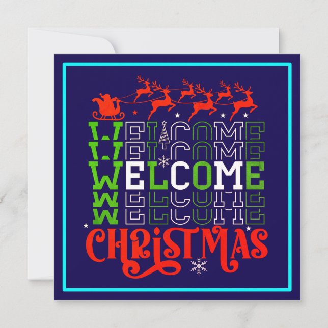Invitation Bienvenue Noël-84767 (Devant)