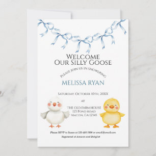 Invitation Bienvenue notre petite oie 
