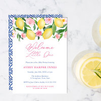 Bienvenue Petit Capri Lemons Fille Baby Shower