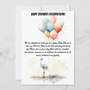 Invitation Bienvenue, Petit Miracle ! - Baby shower Party Inv