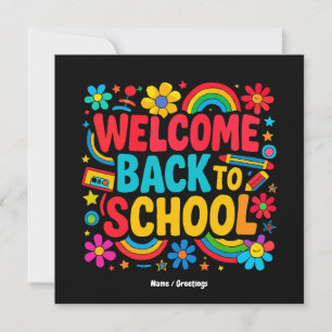 Invitation Bienvenue Retour à l'école Appréciation des enfant