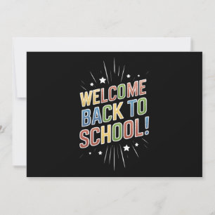 Invitation Bienvenue Retour à l'école Enseignant Premier jour