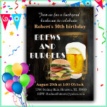Invitation Bière Et Burgers Jardin Cuisine BBQ Anniversaire<br><div class="desc">Rendez votre journée encore plus mémorable avec cette invitation moderne ! Cette invitation à déguster un délicieux hamburger et une tasse de bière rafraîchissante apportera une touche spéciale à votre brasserie et hamburger anniversaire. L'arrière - plan à la mode en damier noir crée l'atmosphère idéale pour une fête amusante que...</div>