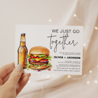 Bière et hamburger Drôle Couples Décontractés Douc