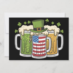 Invitation Bière irlandaise Irlande États-Unis Drapeau améric