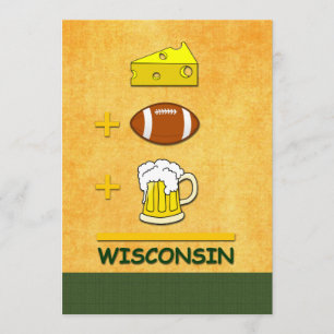 Invitation Bière le Wisconsin du football de fromage