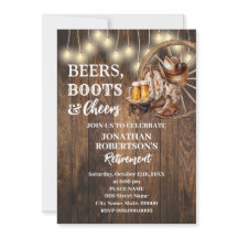 Bières de retraite Boots & Cheers Fête western