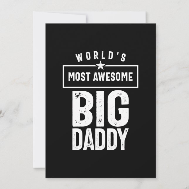 Invitation Big Daddy le plus génial au monde | Père Grandfath (Devant)